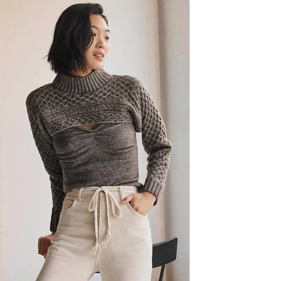 Anthropologie Cable-Knit Sweater Tank Set - Picture 3 of 5